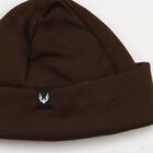 Men's Brown Cuffed Logo Beanie Cap, Brown, small