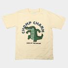 Boys White Cotton Round Neck Regular Boys T-Shirt, White, small