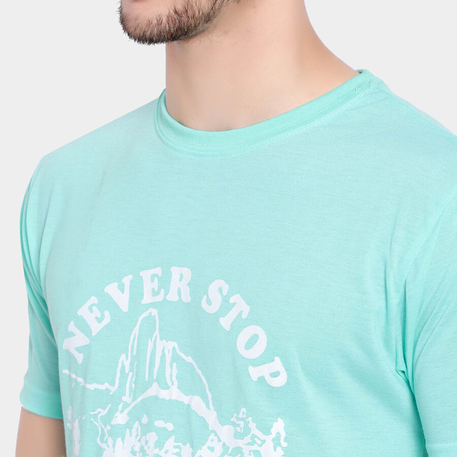 Round Neck T-Shirt, Light Green, large image number null