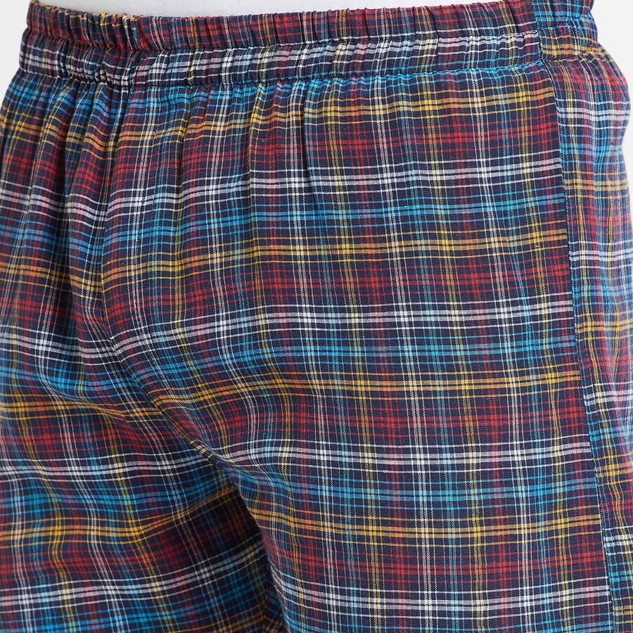 Checks Inner Elastic Boxers, Dark Blue, large image number null