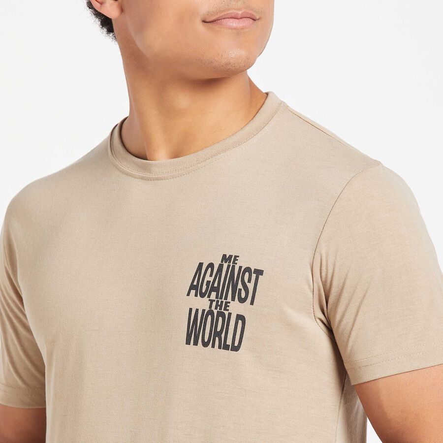 Round Neck T-Shirt, Beige, large image number null