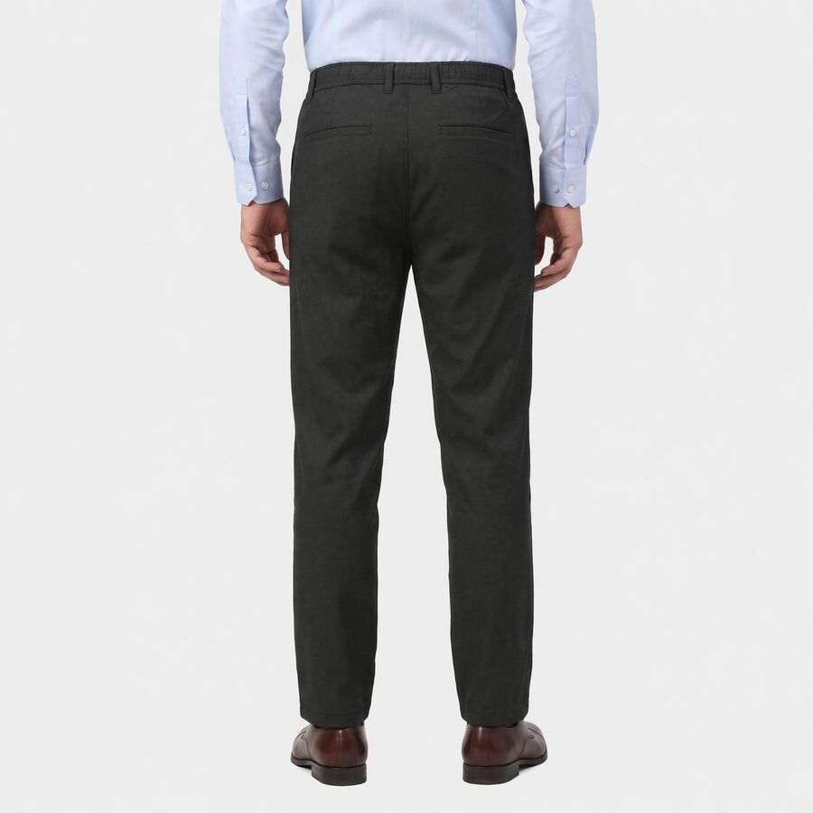 Men's Black Slim Fit Chino Trousers, Black, large
