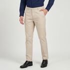 Men's Silver Slim Fit Chino Trousers, सिल्वर, small