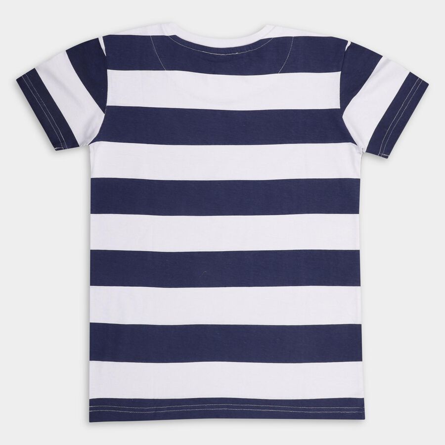 Boys' 100% Cotton Half Sleeves T-Shirt , नेवी ब्लू, large image number null