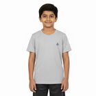 Boys Light Grey Crew Neck Casual Half Sleeve T-Shirt, हल्का ग्रे, small image number null