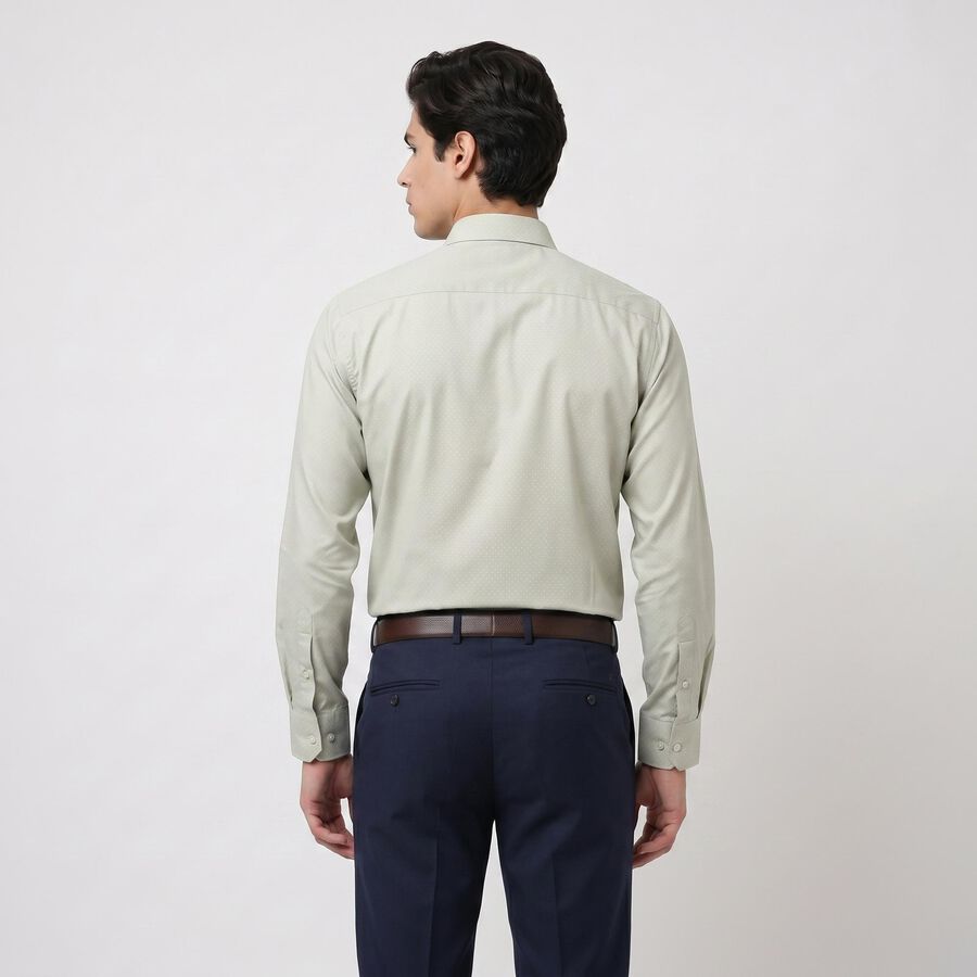 Men's Mint Green Regular Fit Formal Shirt, Light Green, large