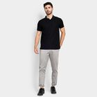 Men's 100% Cotton Collared Half Sleeves T-Shirt , काला, small image number null