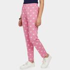 Girls' Light Pink Cotton Blend Relaxed Fit Pyjama, Light Pink, small