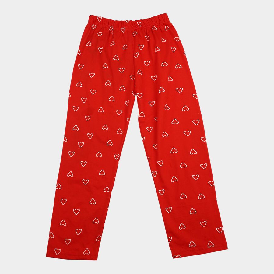 Girls' Pyjama, लाल, large