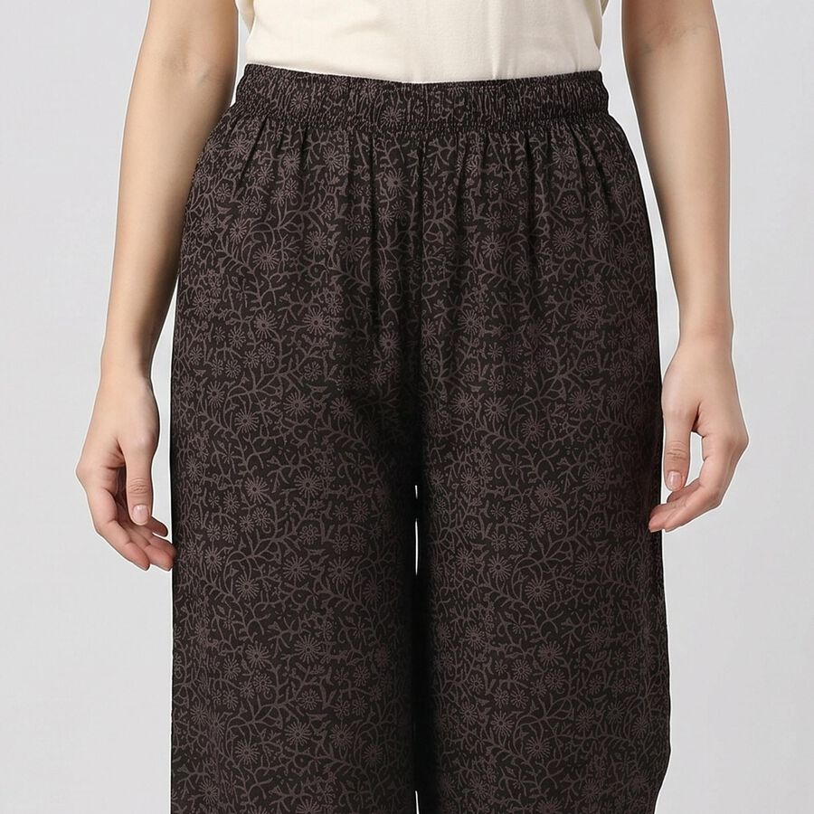Women's Charcoal Palazzos, गहरा ग्रे, large