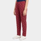 Girls' Pink Straight Fit Geometric Printed Pyjama, Pink, small