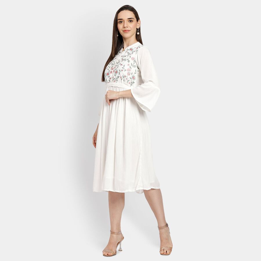 Ladies' Dress , ऑफ व्हाइट, large image number null