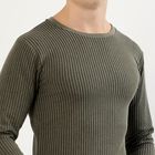 Men's Muted Olive Green Round Neck Thermal, Olive, small image number null
