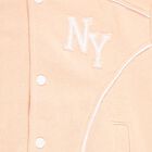 Girls Light Pink Ribbed Neck Casual Sweatshirt, हल्का गुलाबी, small image number null