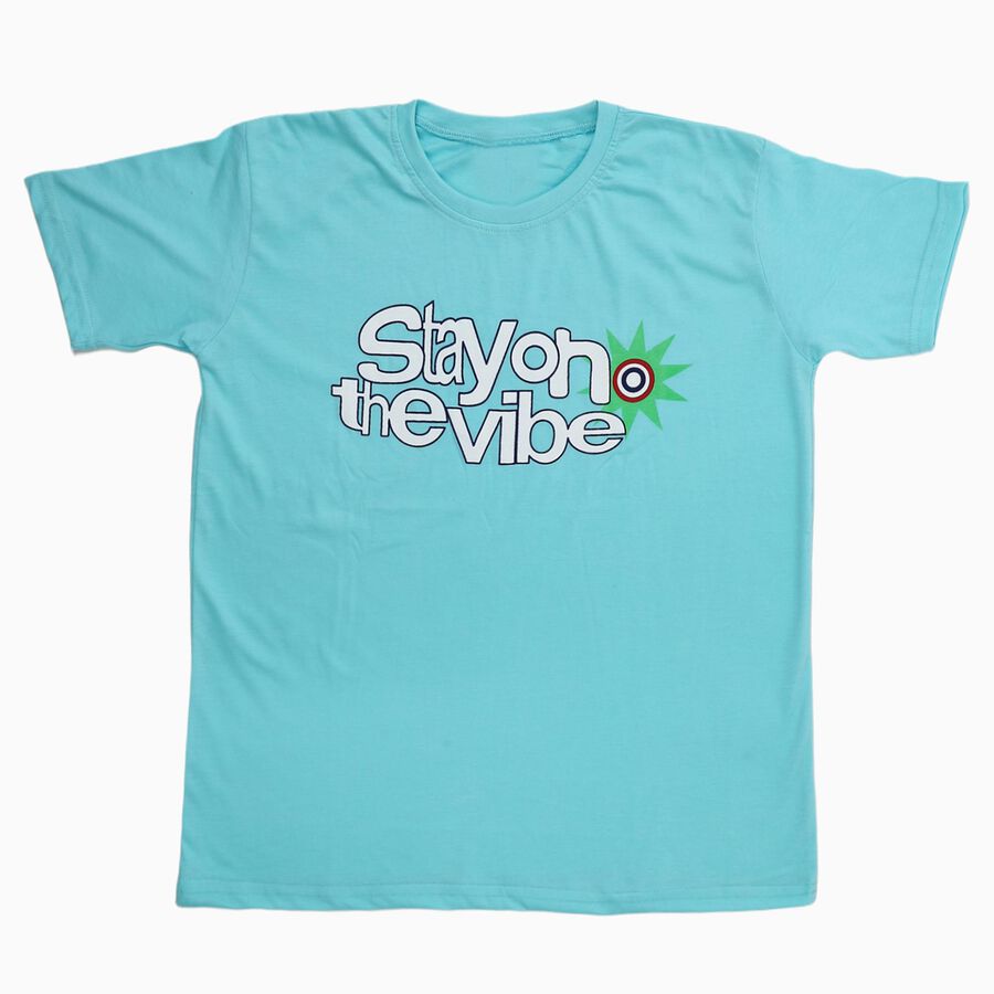 Boys' Half Sleeves T-Shirt, एक्वा, large image number null