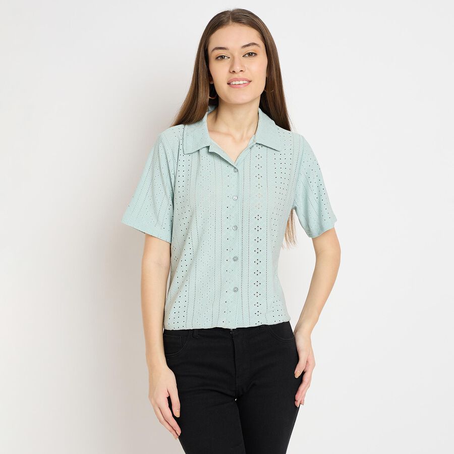 Ladies' Shirt, हल्का हरा, large image number null