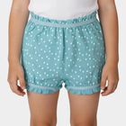 Girls' Aqua Regular Fit Solid Bloomer, एक्वा, small