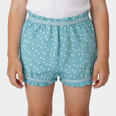 Girls' Aqua Regular Fit Solid Bloomer
