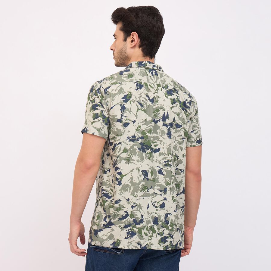 Men's Regular Collar Casual Shirt, Off White, large image number null