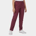 Girls' Pink Cotton Blend Relaxed Fit Pyjama, Pink, small