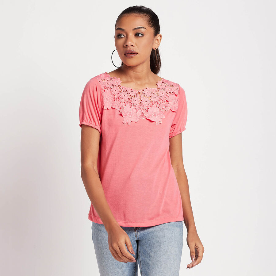 Embellished Top, Coral, large image number null