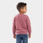 Boys' Pink Crew Neck Pullover Sweatshirt, गुलाबी, small