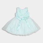 Girl's Embellished Gathered Light Green Frock, हल्का हरा, small image number null