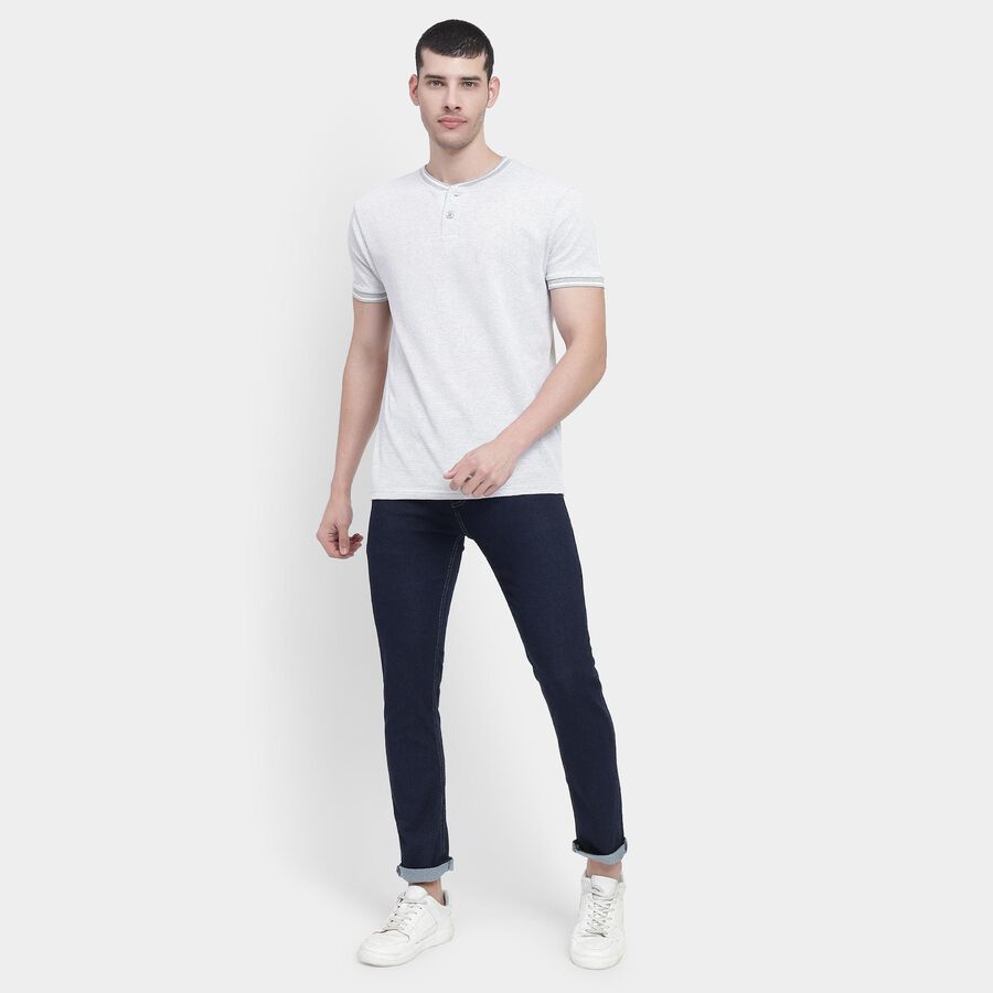 Men's Skinny Jeans, गहरा नीला, large image number null