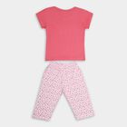 Girls' 100% Cotton Capri Set , Pink, small image number null
