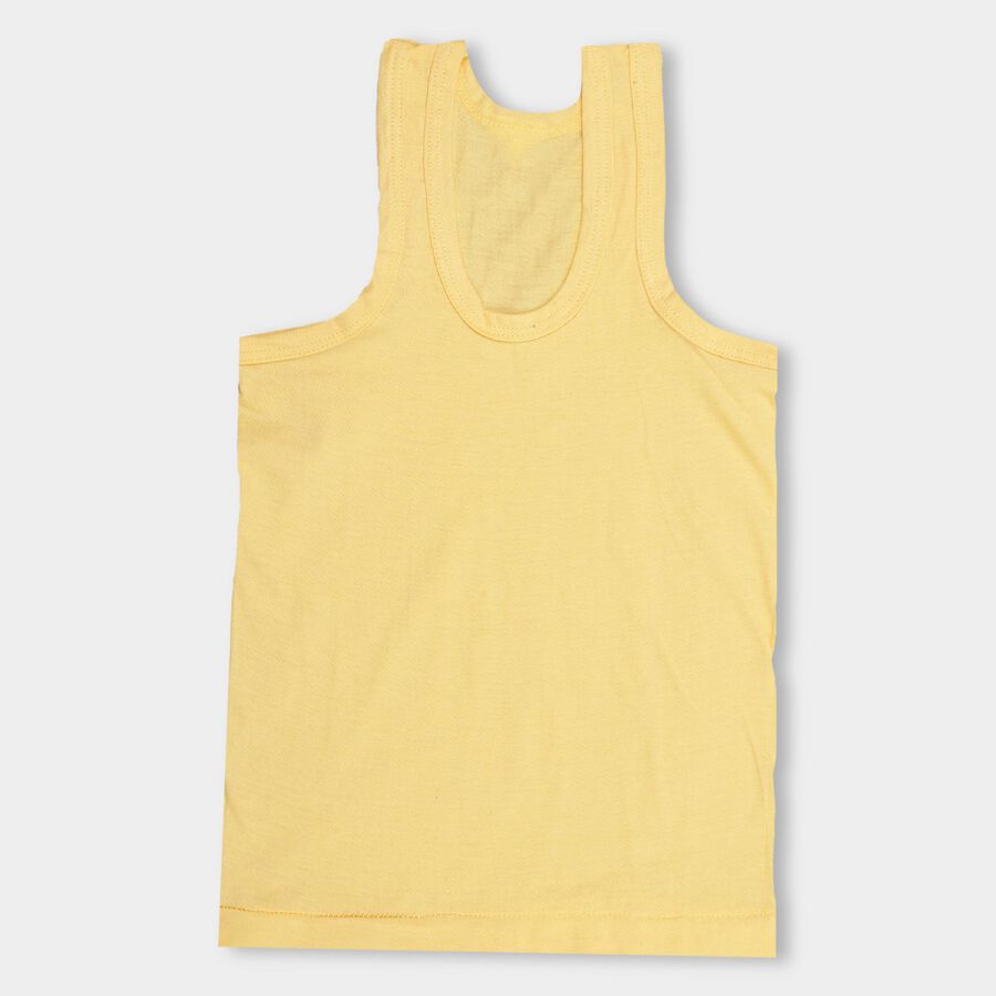 Boys' 100% Cotton Vest , Yellow, large image number null