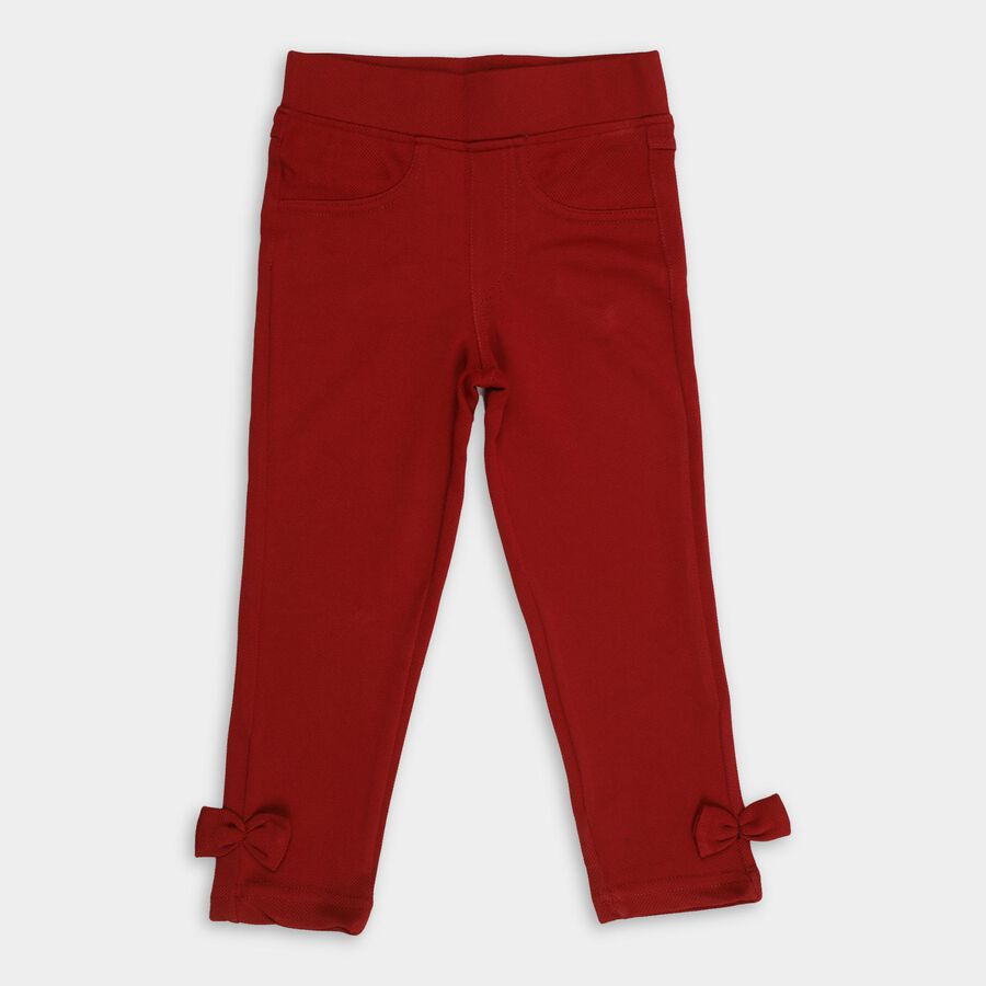 Girls' Trousers , Wine, large image number null