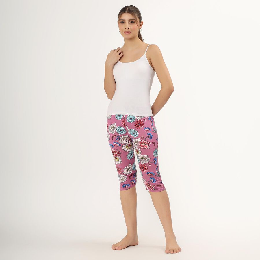 Ladies' Flared Capri , Pink, large