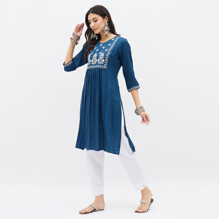 Ladies' Kurta, Dark Blue, large