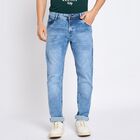 Men's 100% Cotton Slim Fit Jeans, Light Blue, small