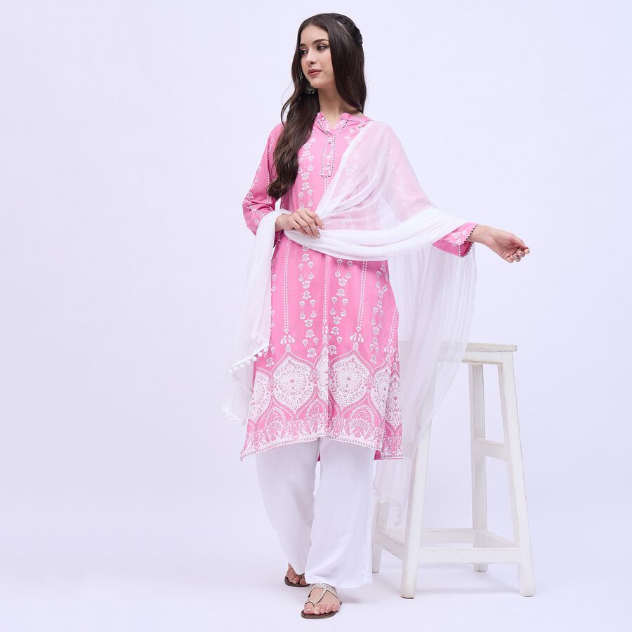 Ladies' Dupatta, White, large image number null