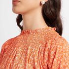 All Over Print Elbow Sleeve Top, Orange, small image number null