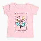 Girls' 100% Cotton T-Shirt, हल्का गुलाबी, small