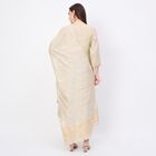 Women's Soft Creamy Beige Embroidered Ethnic Set, Beige, small