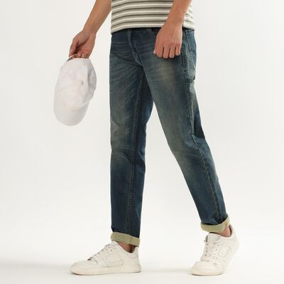 Women's Dark Indigo Slim Fit Five-Pocket Jeans