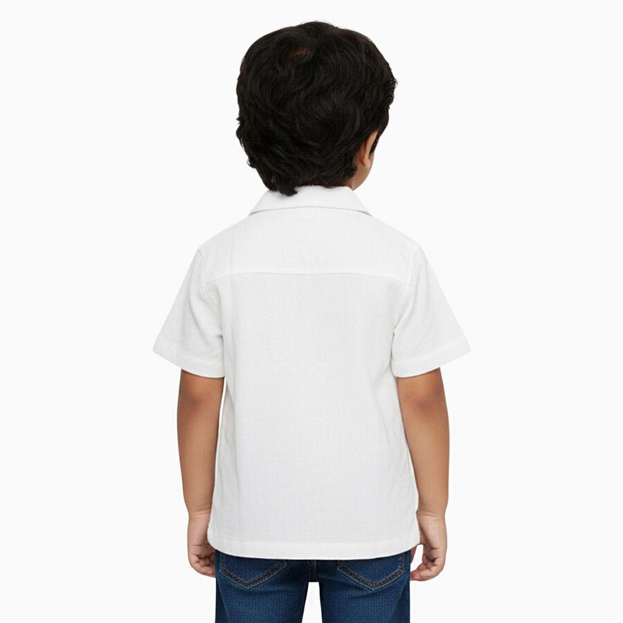 Boys' 100% Cotton Casual Shirt, White, large image number null