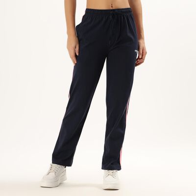 Women's Dark Navy Blue Regular Fit Track Pants