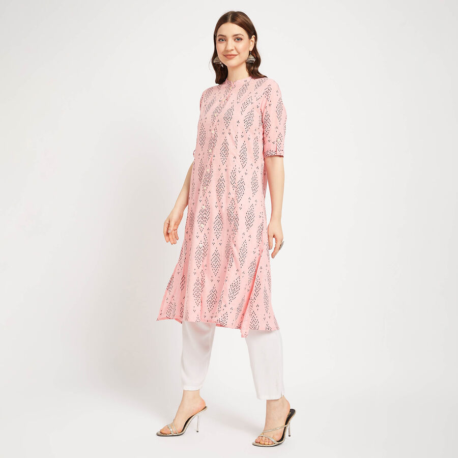 Cotton Kurta, हल्का गुलाबी, large image number null