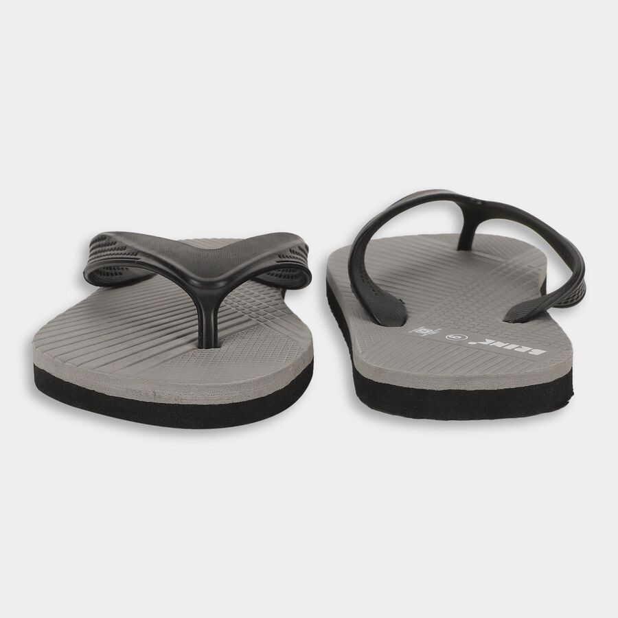 Men's Muted Charcoal Gray Slip-On Slippers, Grey, large