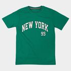 Boys' Half Sleeves T-Shirt, Dark Green, small