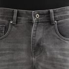 Men's Dark Blue Slim Fit Five Pocket Jeans, हल्का ग्रे, small image number null