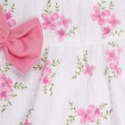 Girls' Bright Pink Cold Shoulder Floral Top and Capri Set, Light Pink, small image number null