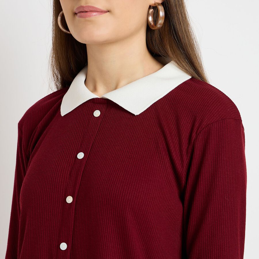 Ladies' Shirt, Wine, large image number null