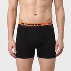 Men's Grey Regular Fit Solid Trunks, गहरा ग्रे, small