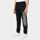 Boys' Black Solid Elastic Waist Pyjama, Black, small