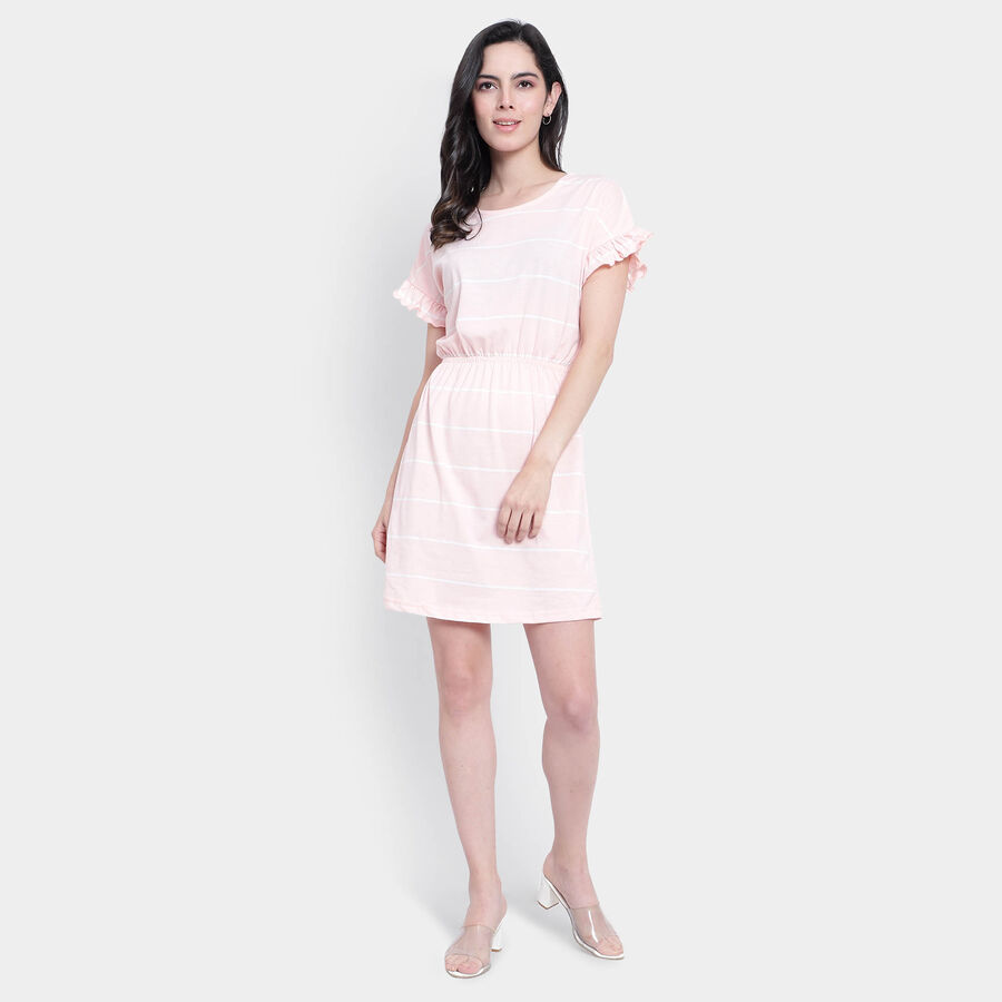 Stripes Dress, Light Pink, large image number null